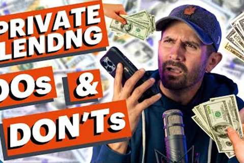 How To Avoid Losing Money As A Private Lender